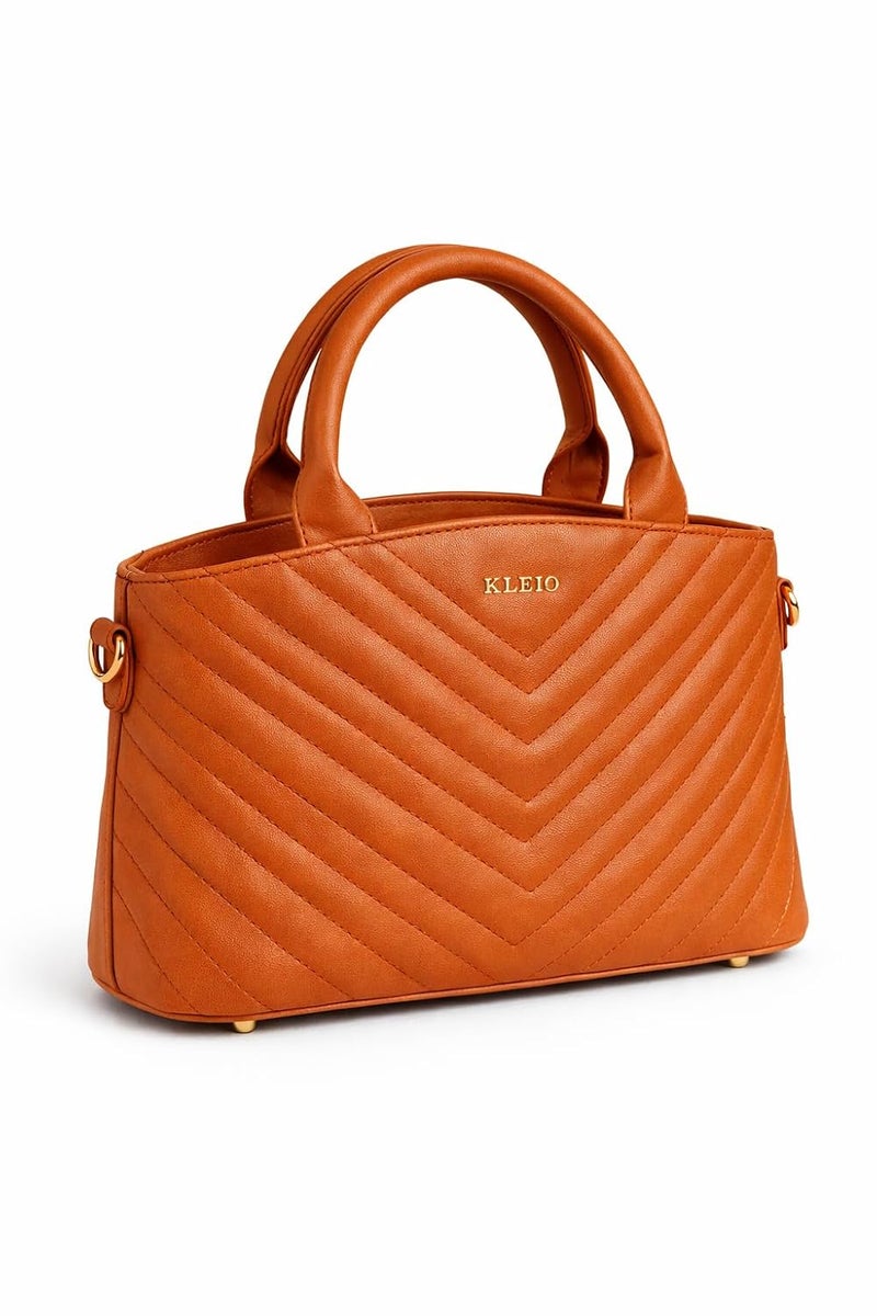 KLEIO Top Handle Satchel Handbag in Vegan Leather for Women - Image 2